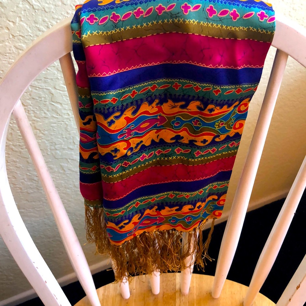 Silk scarf / gorgeous bright colors